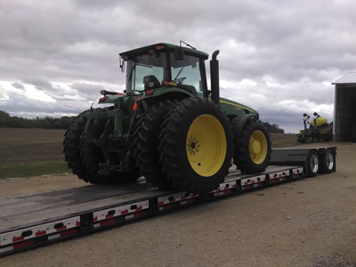 John Deere On Trailer